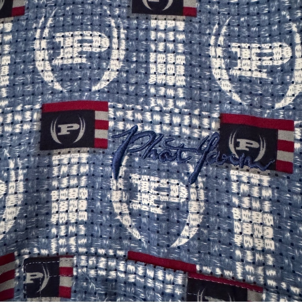 Phat Farm logo blue red vintage Y2K long sleeve button down 3XL - Picture 6 of 6